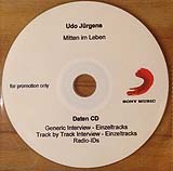 Udo Jürgens - Mitten im Leben - Daten CD - Generic- / Track-by-Track-Interview - Radio-IDs - CD Front-Cover