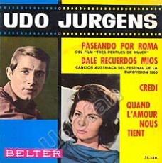 Udo Jürgens - Paseando por Roma - Vinyl-EP Front-Cover